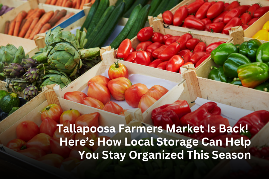 Tallapoosa Farmers Market is Back! Fresh Produce in Wooden Crates